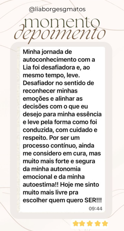 Depoimento recebido por mensagem, número 3