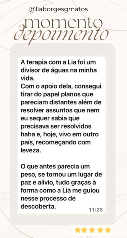 Depoimento recebido por mensagem, número 2