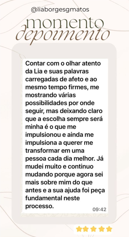 Depoimento recebido por mensagem, número 1